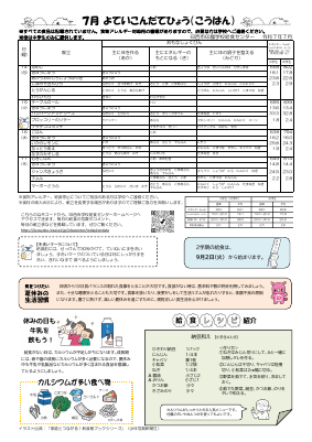 予定献立表(7月).pdfの2ページ目のサムネイル