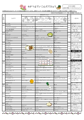 家庭配布用献立表R8.4.pdfの1ページ目のサムネイル