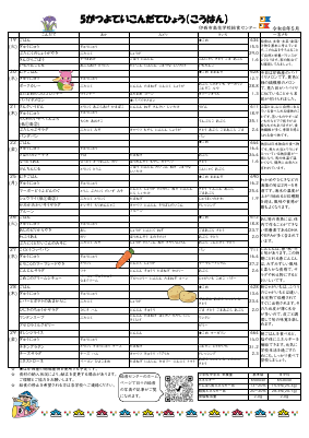 R8.5　家庭配布用献立表(高花）.pdfの2ページ目のサムネイル